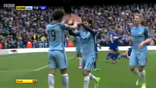 Manchester City 2 - 1 Leicester City
